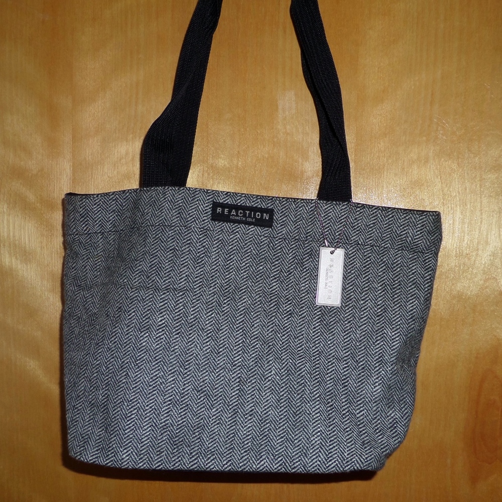 Kenneth Cole Wool Houndstooth Handbag Bag Purse